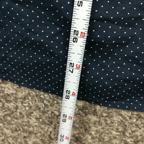 Outerknown Shirt Organic Cotton Polka Dot Navy Blue L/S Button Up Mens Small - Picture 8 of 9